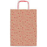 Vrećice ukrasne 26x36x12 cm zvijezdice Rex-Saul Sadoch SDF26-260F smeđa/crvena