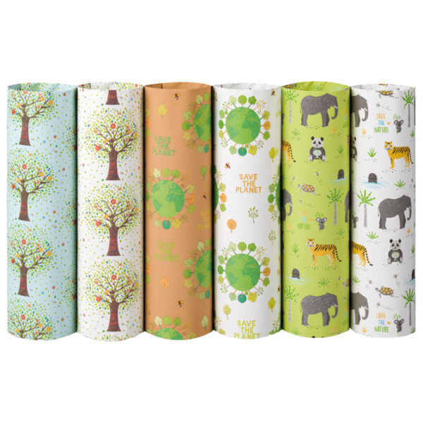 Papir ukrasni rola 70x200 cm Ecocarta Save the planet Rex-Saul Sadoch EC3J1N01!!