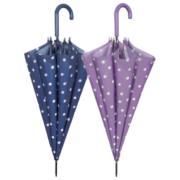 Kišobran automatik s plastičnom ručkom New Basic Perletti 12062 sortirano,točkice!!