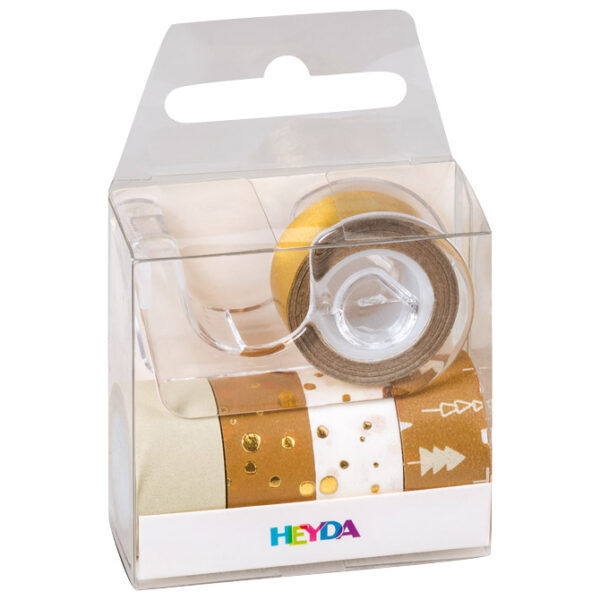 Traka Deco ljepljiva 12 mmx3m novogodišnja s uzorkom pk5 Heyda 20-35845 38 zlatna blister