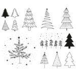 Žig s motivom 13 uzoraka drveni novogodišnji Borovi Heyda 20-48886 64 - Slika 2