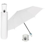 Kišobran automatik (otvaranje+zatvaranje na gumb) sklopivi s gumiranom drškom Promo Mini Lovers Perletti 96009-04 bijeli!!