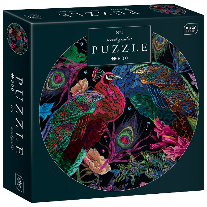 000054117 Puzzle 500 kom okrugle Secret Garden 1 Interdruk - Slika 1