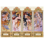 Puzzle 1000 kom tuba ART.1 Alfons Mucha "Four Seasons" Interdruk - Slika 3