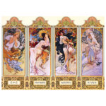 Puzzle 1000 kom tuba ART.1 Alfons Mucha "Four Seasons" Interdruk - Slika 4