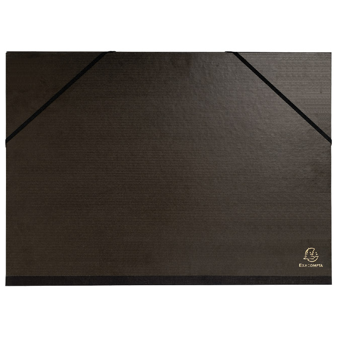 000054184 Mapa kartonska lakirana sa gumicom 32x45 cm(A3) Exacompta 548000E crna - Slika 1