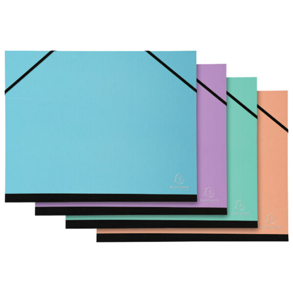 Mapa papirnata premazana-sa gumicom 28x38 cm(B4) Aquarel  Exacompta 25660E sort