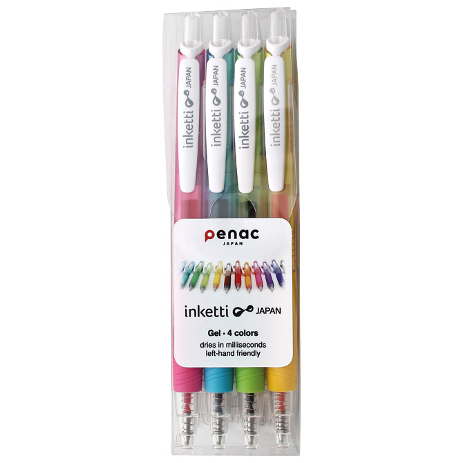 000054244 Olovka kemijska gel grip Inketti pk4 Penac sortirano - Slika 1