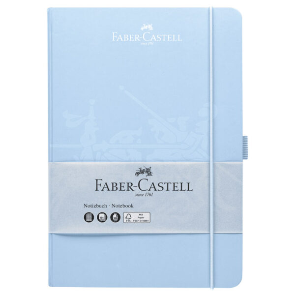 Notes 14,5x21 cm karo 96L 100g s gumicom Faber Castell 10 244 358 sky blue