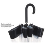 Kišobran automatik s plastičnom ručkom Poe Time Perletti 26273 proziran-sa crnim rubom!! - Slika 2