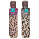 Kišobran automatik(otvaranje+zatvaranje) sklopivi s plastičnom drškom Time Perletti 26329 leopard, sortirano!!