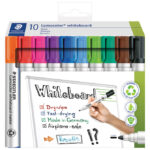 Marker za bijelu ploču 2 mm pk10 reciklirani Lumocolor Staedtler 351 C10 sort