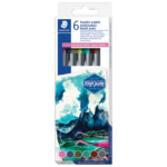 Flomaster 6 boja obostrani akvarel "South America" Design Journey Staedtler 3001 C6-4 blister!!