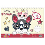 Blok risaći 40lis.+ šablona i naljepnice Girl Must Diakakis 000647034!! - Slika 2