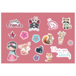 Blok risaći 40lis.+ šablona i naljepnice Girl Must Diakakis 000647034!! - Slika 3