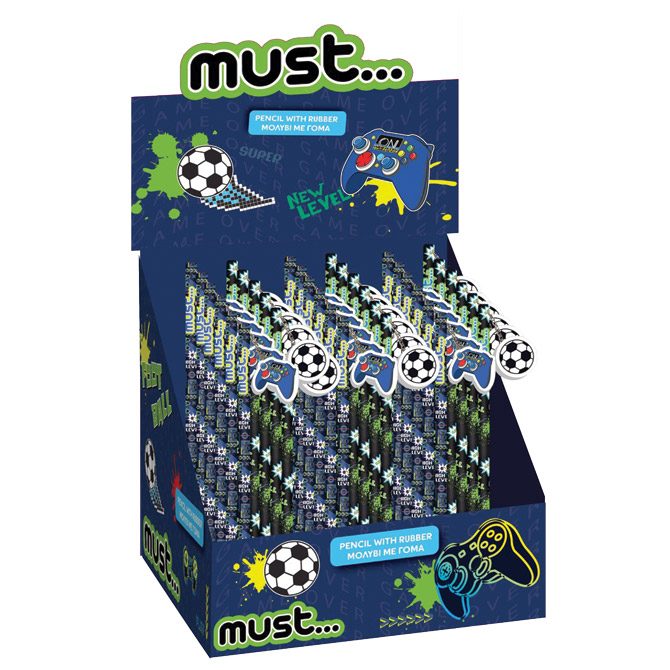 000055799 Olovka grafitna HB s privjeskom gumicom Boy Must Diakakis 000585655 - Slika 1