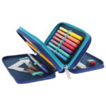 Pernica puna 3zipa Dip Dye Herlitz 50046348 tirkizno plava!! - Slika 2