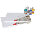 Set boja akrilna za tehniku izlijevanja 100ml 4boje Pouring+2platna+kist Primo PAINTSET3 - Slika 3