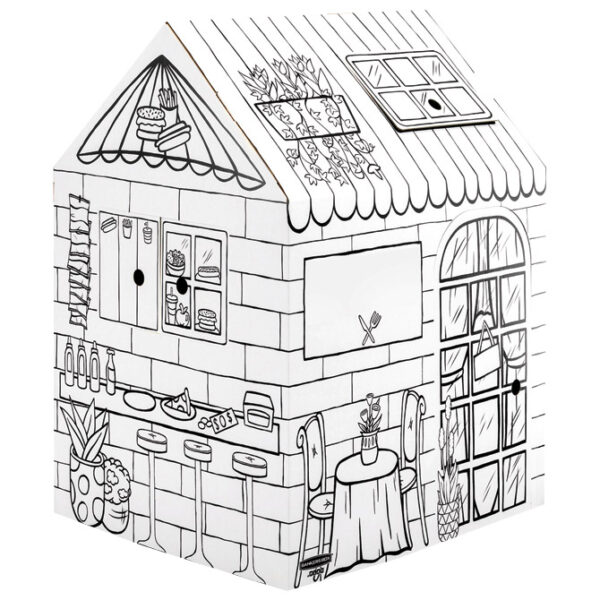 Kućica za bojanje i igru 121,3x81,3x81,3 cm Kolačići i hrana Fellowes 100053826!!