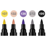 Marker obostrani Pitt artist 5boja Fashion india ink Faber Castell 162006 sortirano - Slika 3