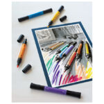 Marker obostrani Pitt artist 5boja Fashion india ink Faber Castell 162006 sortirano - Slika 4