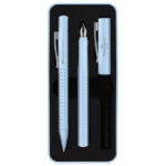 Garnitura olovka kemijska+nalivpero Grip 2010 Harmony u met.kutiji Faber Castell 201524 sky blue