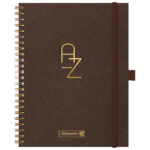 Adresar telefonski 160x210 mm A-Z spiralni s gumicom Brunnen 10-6455073 smeđi!!