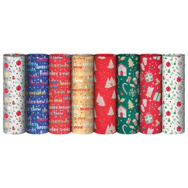 Papir ukrasni rola 70x200 cm Ecocarta Fantasia novogodišnji Rex-Saul Sadoch EC3J102N