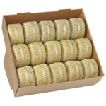 Špaga ukrasna metalik fi-2 mm/20m Prasent 127-634 zlatna - Slika 2