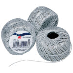 Špaga ukrasna metalik fi-2 mm/20m Prasent 127-631 srebrna