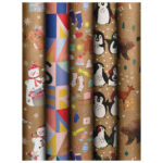 Papir ukrasni rola 70x500 cm Natur Xmas kids novogodišnji Stewo 1613 99