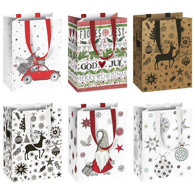 000056946 Vrećice ukrasne 10x14x8 cm novogodišnje Stewo 5384 70 sortirano - Slika 1