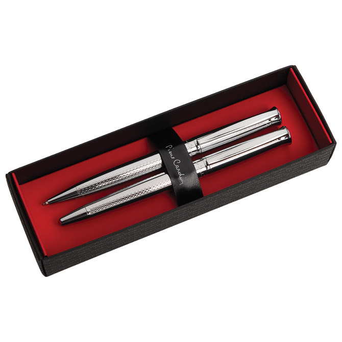 000057019 Garnitura olovka kemijska+roler Roi Pierre Cardin B0408900IP3 srebrna - Slika 1