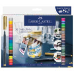 Marker permanentni 1-2 mm pk30 Faber Castell 160730 sortirano blister
