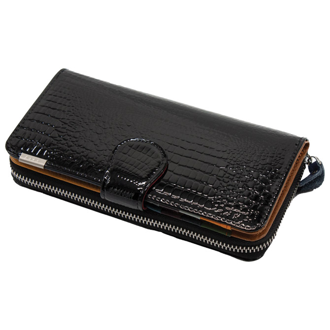 000057211 Novčanik kožni ženski lakirani Angel 1517 crni - Slika 1