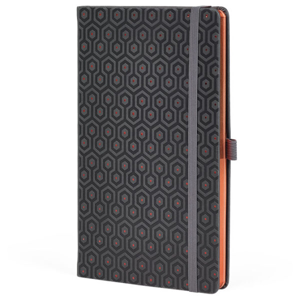 Notes 13x21 cm crte 96L s gumicom Castelli Copper Honeycomb anracit/bakreni