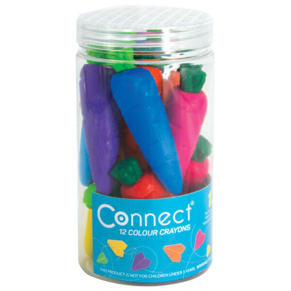 Boje voštane 12 boja čaša Mrkvice Connect