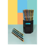 Olovka grafitna HB trokutasta Black u čaši pk72 Connect sortirano - Slika 4