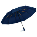 Kišobran ručni sklopivi automatik s gumenom drškom Omaha tamnoplavi - Slika 2