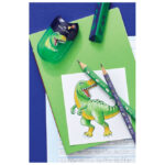 Šiljilo pvc s pvc kutijom 2rupe Dino Faber Castell 183552 - Slika 2