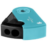 Šiljilo pvc s pvc kutijom 2rupe za ljevake Sleeve Faber Castell 182770 crno tirkizno - Slika 2