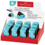 Šiljilo pvc s pvc kutijom 2rupe za ljevake Sleeve Faber Castell 182770 crno tirkizno - Slika 3