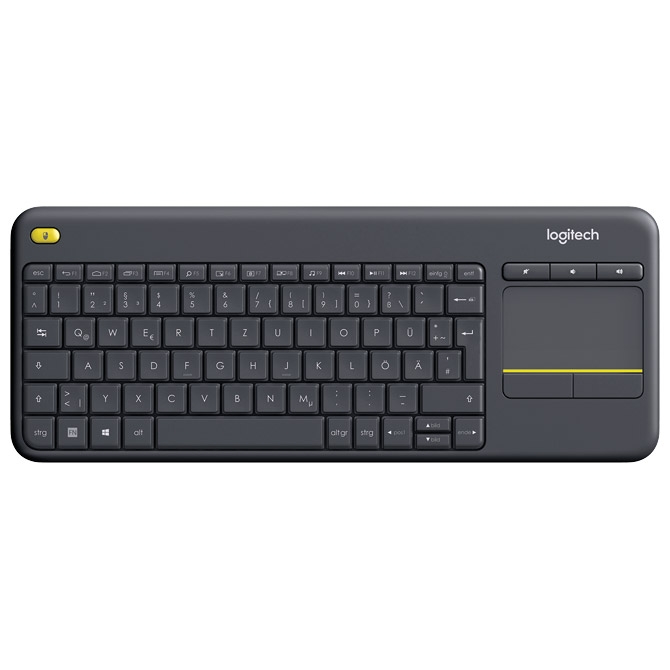 000057897 Tipkovnica + touchpad K400+ Logitech crna - Slika 1