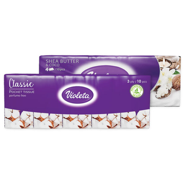 Maramice papirnate troslojne pk100 (10komadax10paketa) Violeta