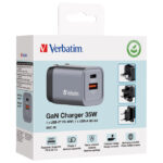 Punjač putni za mobitele i tablete GaN 1xUSB-C/PD 35W/1xUSB-A QC 3.0 (EU/UK/US) Verbatim 32200 - Slika 4