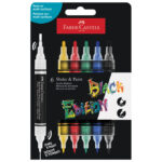 Marker akrilni obostrani Shake&Paint Classic Faber Castell 285507/6boja blister