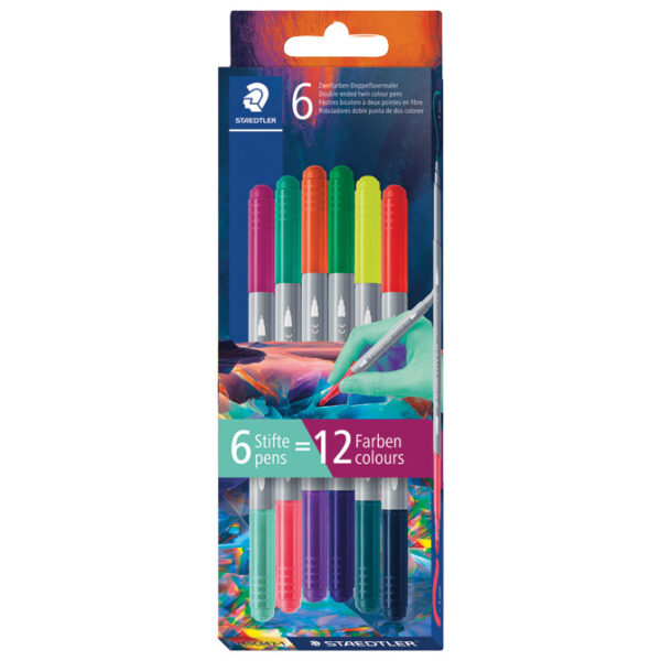Flomaster školski  6boja obostrani pk12 Multiverse Staedtler 3280C6E2-1