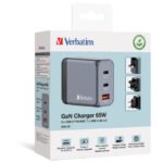 Punjač za mobilne uređaje zidni 2xUSB-C/PD 65W/1xUSB-A QC 3.0 (EU/UK/US)  Verbatim 32201 - Slika 4