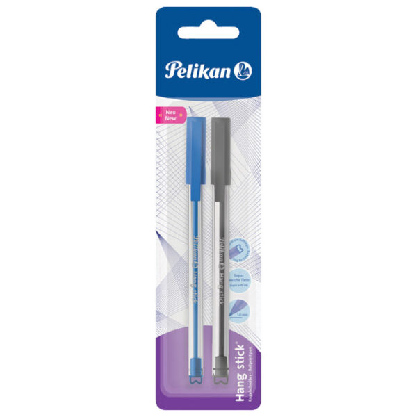 Olovka kemijska Stick K86 pk2 Pelikan 820899 (400197458) crna/plava blister