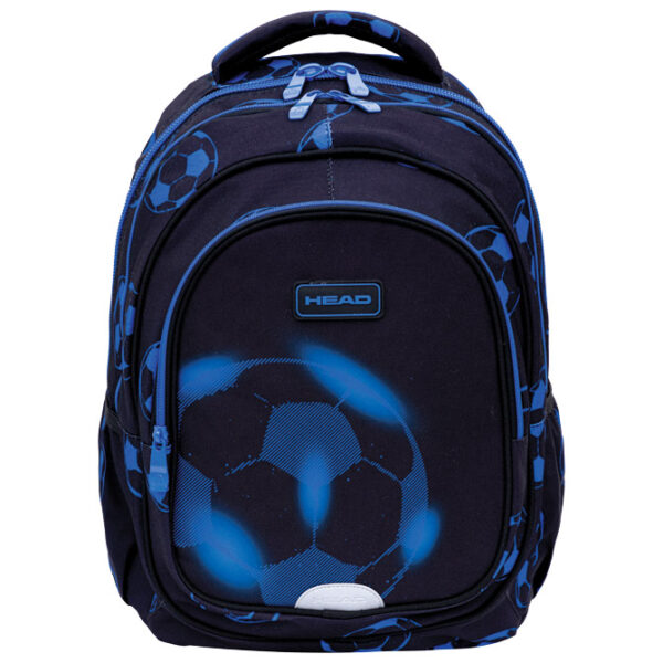 Ruksak školski-notebook anatomski Blue Football Head 502025036